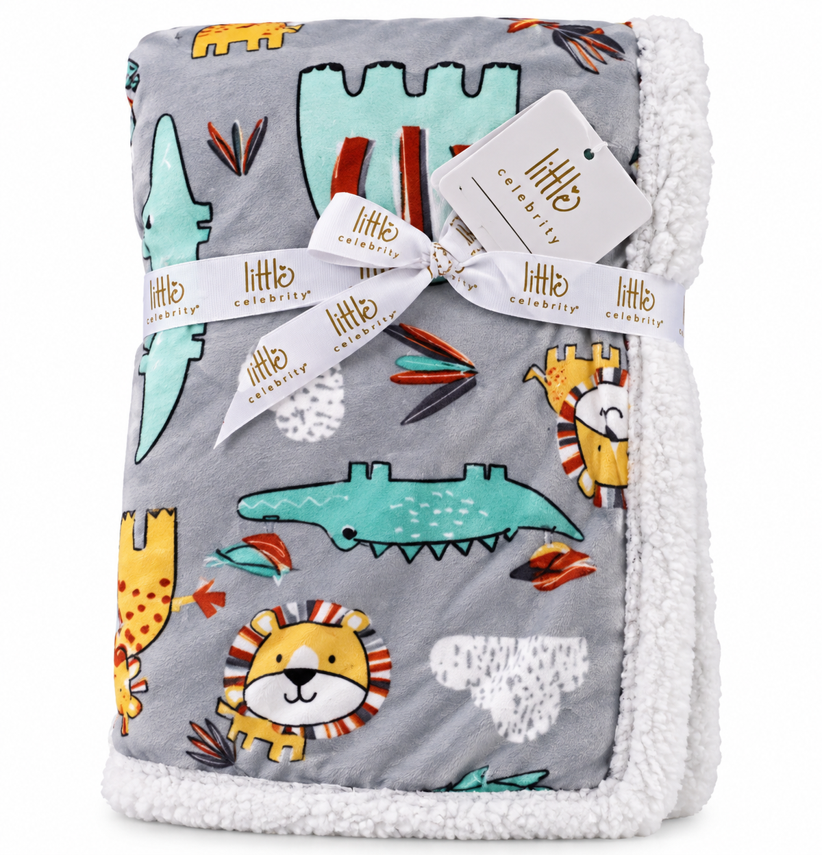Kids Plush Fleece Blanket – Jungle Animals