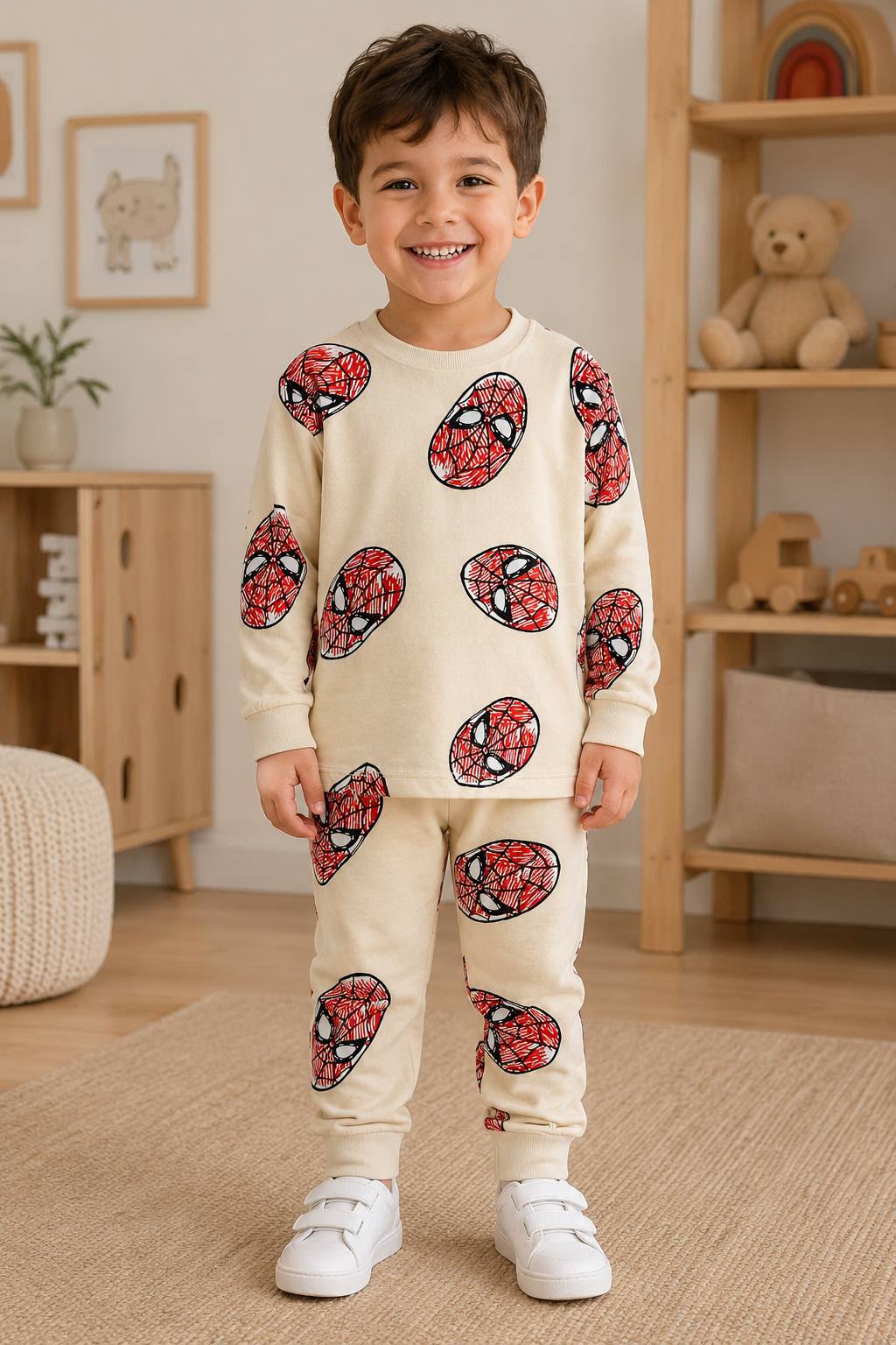 Kids Spider Print Sweatshirt & Jogger Set
