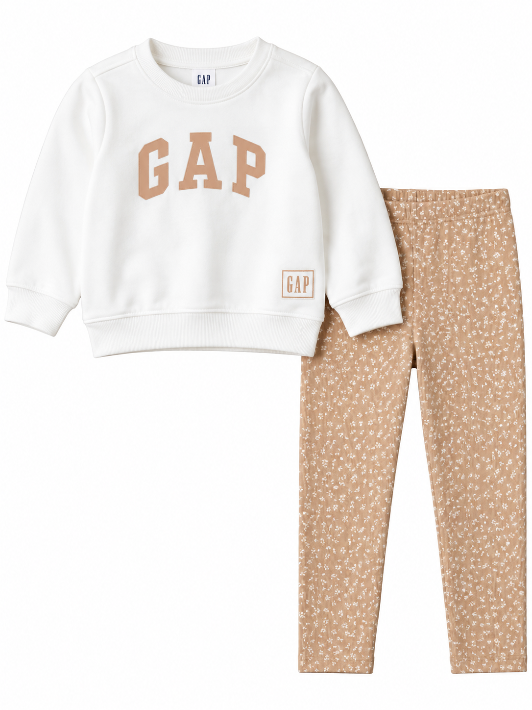 Baby Girl GAP Sweatshirt & Floral Leggings Set