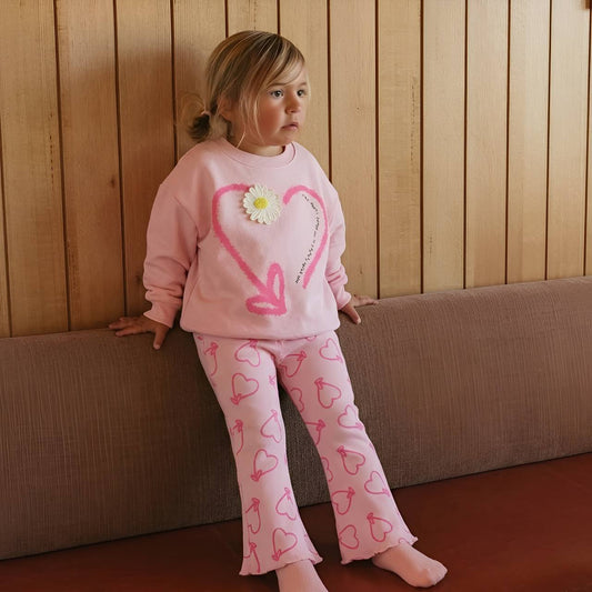 Girls’ Heart & Daisy 2 Piece Set