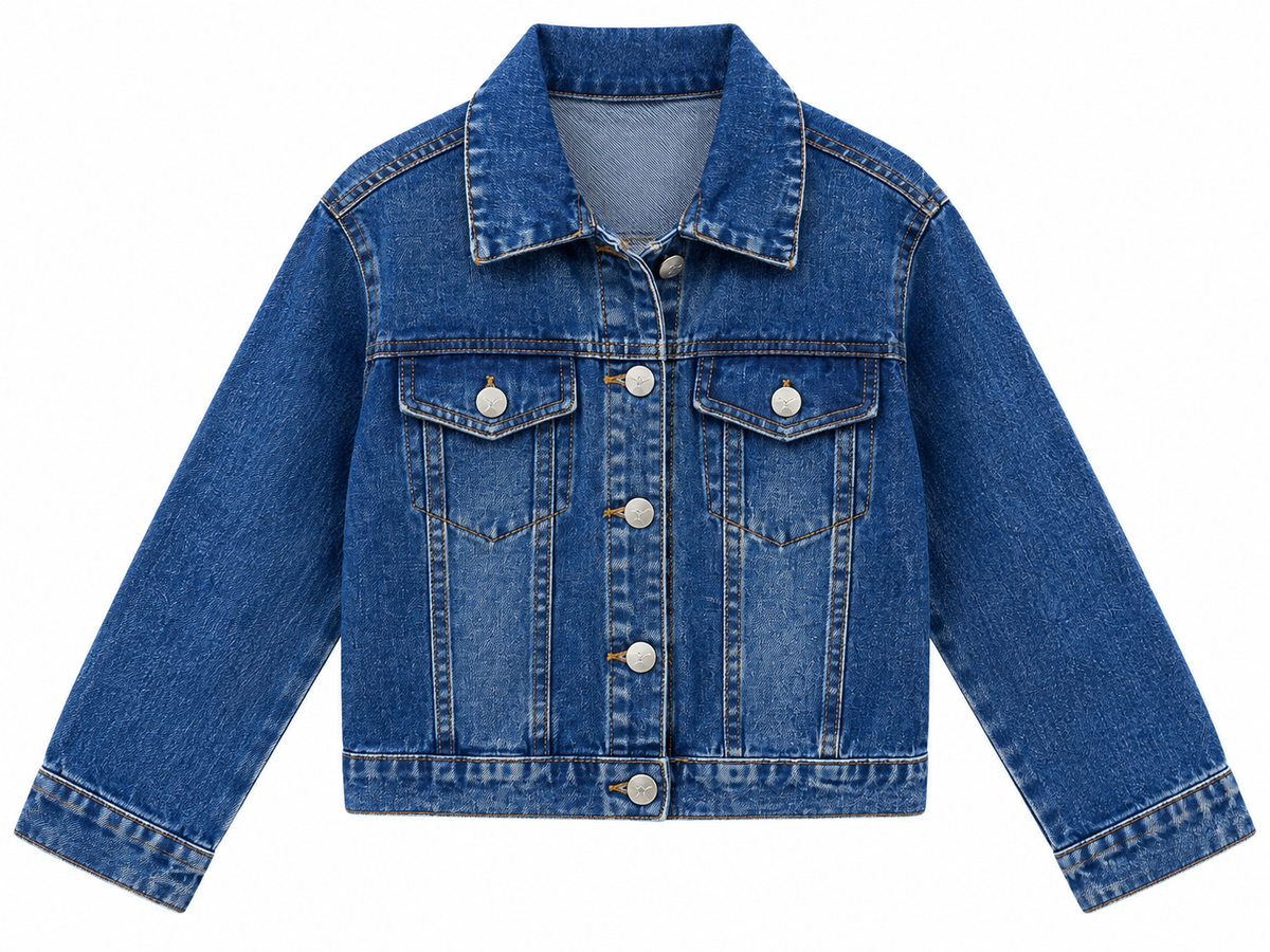 Unisex Blue Denim Jacket – Classic Button-Up Style