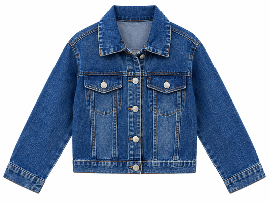 Unisex Blue Denim Jacket – Classic Button-Up Style