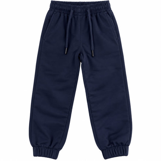 Kids’ Navy Blue Cotton Jogger Pants