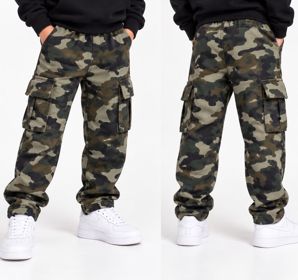 Kids’ Camouflage Cargo Sweatpants