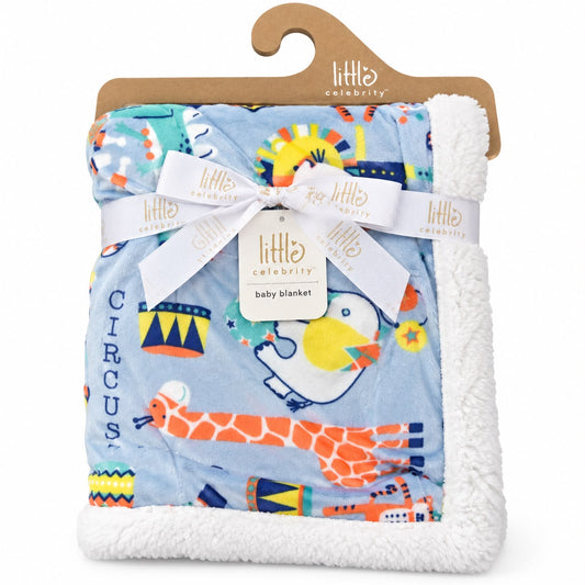 Blue Circus Baby Blanket