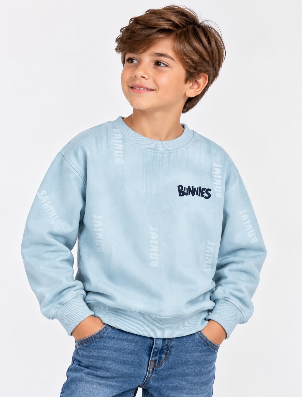 Kids’ Ice Blue Bunnies Sweatshirt