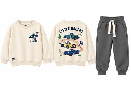 Boys’ Little Racers 2-Piece Sweatshirt & Joggers Set